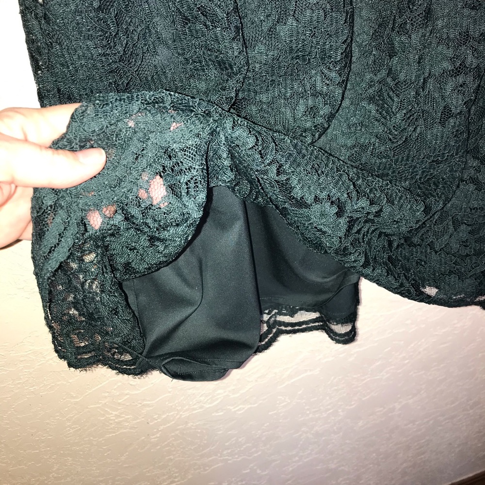 Ann Taylor Loft Dark Green Lace Dress - Picture 5 of 9